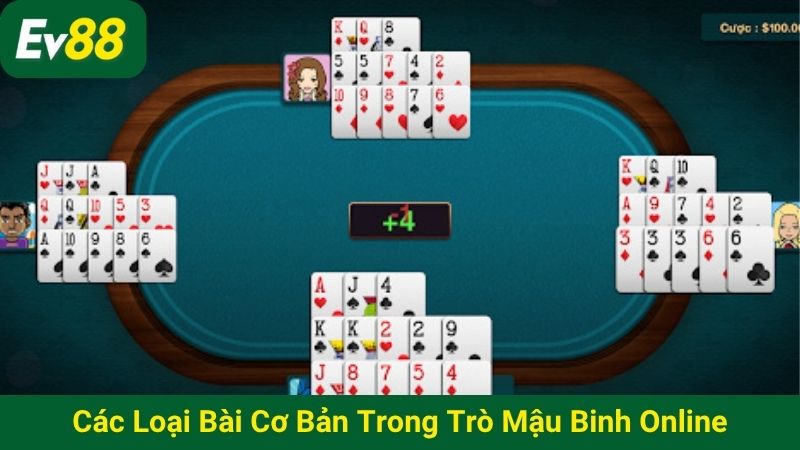 Các loại bài cơ bản trong trò Mậu binh online