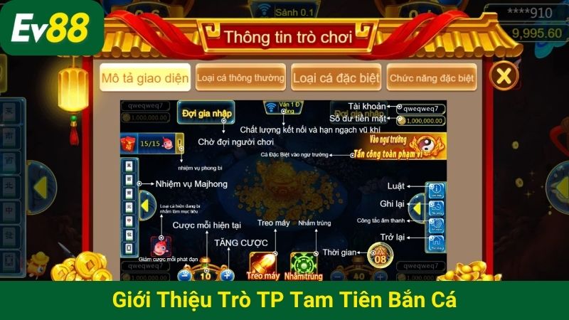 Giới thiệu trò TP Tam Tiên Bắn Cá