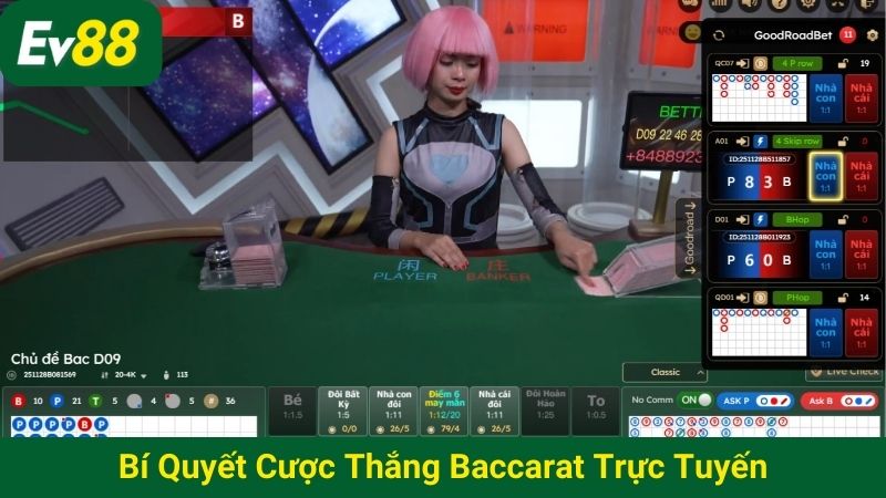 Bí quyết cược thắng Baccarat trực tuyến
